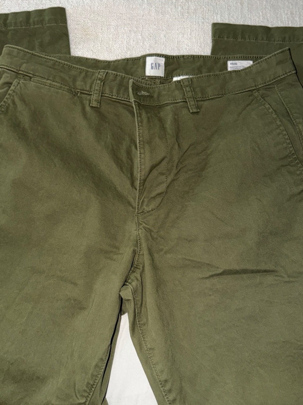 GAP Olive Green Men's Straight Chinos - Picture 2 of 3
